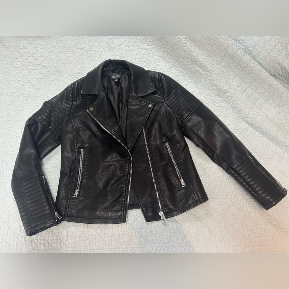 SOLD 🚫 Topshop Black Leather Jacket